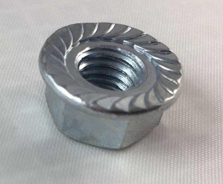 Flanged Serrated Nut